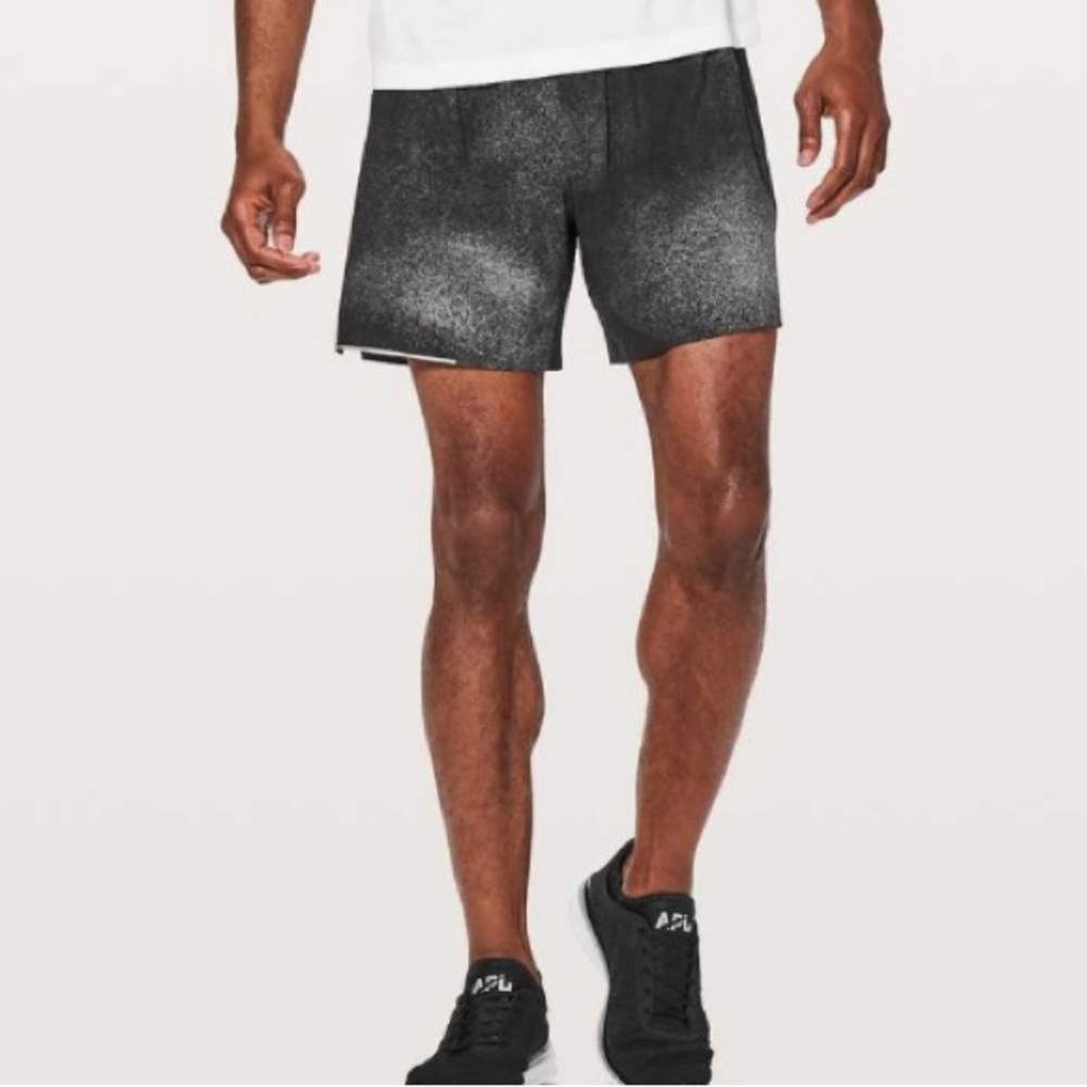 Men's lululemon surge Black and Gray Shorts
